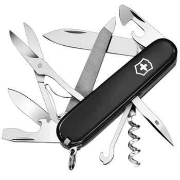 Ніж складний, мультитул Victorinox Mountaineer (91мм, 18 функцій), чорний 1.3743.3