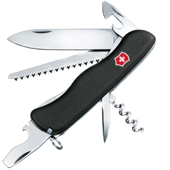 Ніж складний, мультитул Victorinox Forester (111мм, 12 функцій), чорний 0.8363.3