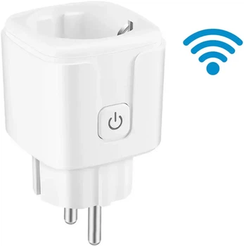 Умная Wi-Fi розетка 16А с энергометром, таймером, Tuya Smart и Smart Life совместима с Google Home и Alexa - White