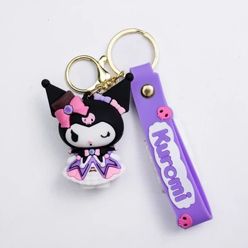 Детский брелок Kuromi 4.5×6 (см) для ключей, на сумку и рюкзак Черный