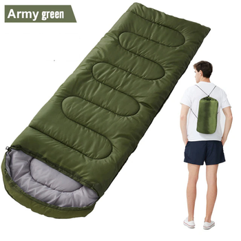 Спальный мешок одеяло с капюшоном Sleeping bag 200*70см Зеленый (5977)