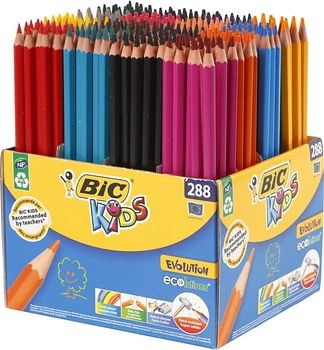 Набір кольорових олівців BIC Kids ECOlutions Evolution 288 шт. (3086123321137)