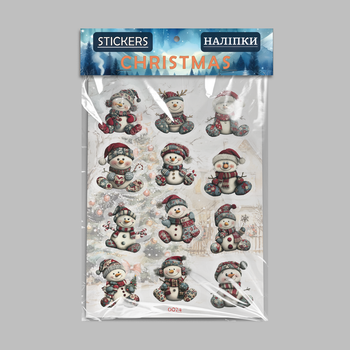 Набор наклеек (стикерпак) A5, 2л. 140*210 мм., Рождество, 4SU_SticPack_0074
