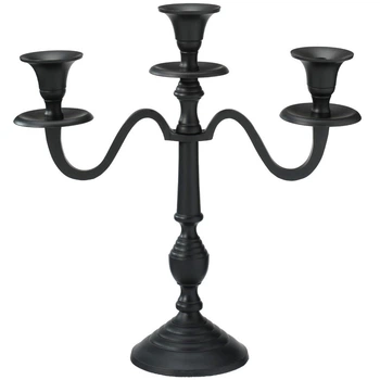 Świecznik Home & Styling Collection 30 cm Czarny (8721037589512)