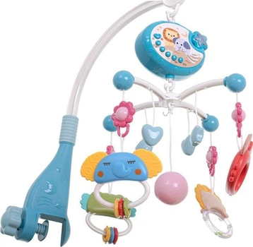 Karuzela do łożeczka Ikonka Projektor Gwiazd z pilotem niebieska (5903039728783)