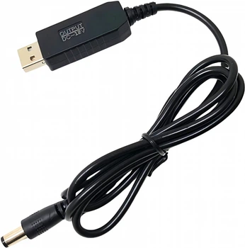 Кабель-переходник UFT USB 5V в 12V для питания Wi-Fi роутера, модема, антенны от пауэрбанка, DC 5.5×2.1 Boost Converter (UFT-USB9-12V)