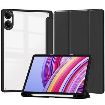Чехол Clear Acrylic Xiaomi Redmi Pad Pro 12.1" (2024) / Poco Pad с местом для стилуса Черный
