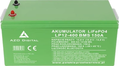 Akumulator AZO Digital LiFePO4 LP12-400 12.8V 400Ah Bluetooth (AZO00D1363)