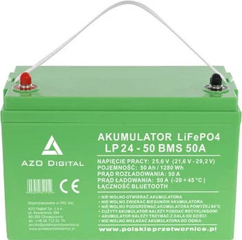 Akumulator AZO Digital LiFePO4 LP24-50 25.6V 50Ah Bluetooth (AZO00D1377)