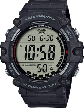 Чоловічий годинник Casio AE-1500WH-1AVCF — цифровий, батарея 10 років, широкий дисплей, водозахист 100 м