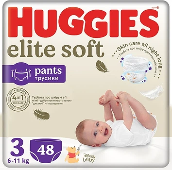 Підгузки-трусики Elite Soft Pants 3 (6-11 кг), 48 шт. - Huggies 48шт (968709-1230092-2)