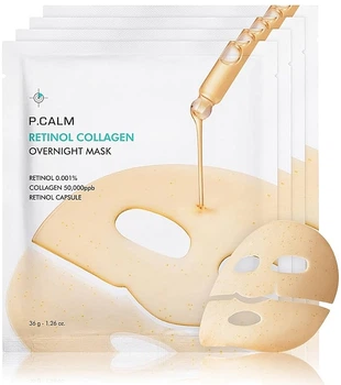 Нічна гідрогелева маска з ретинолом та колагеном для звуження пір - P.CALM Retinol Collagen Overnight Mask 36g (1323458-1359693480-2)