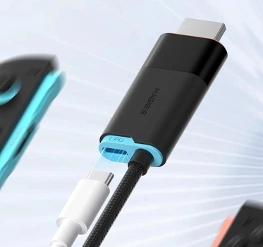Переходник Hagibis Type-C HDMI 4K/60Hz с поддержкой PD 100W eARC для Steam Deck Nintendo Switch 2 ASUS ROG Ally / Xbox Ally X