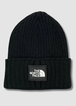 В'язана шапка біні з гумовою нашивкою TNF One-size Чорний