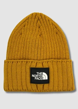 Вязаная шапка бини с резиновой нашивкой TNF One-size Горчичный
