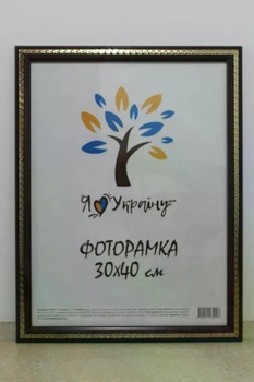 Фоторамка Алан А3 30х40 см вишнева із золотою змійкою багет 2416 Скло