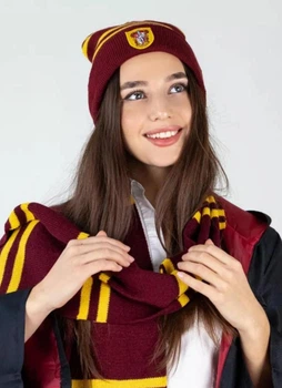 Детская зимняя шапка Гарри Поттер факультет Гриффиндор Harry Potter Gryffindor для детей бордовый (90017)