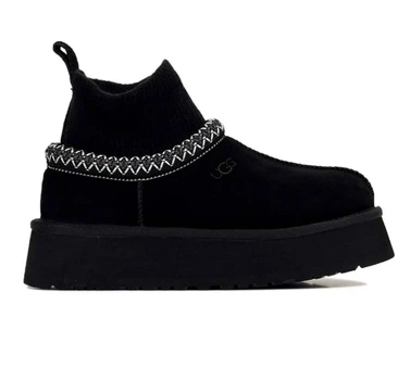 Угги женские носок UGG Tazz Platform Knit black 37
