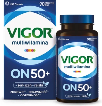 Suplement diety Vigor Multiwitamina On 50+ dla mężczyzn 90 tabletek (5904569252250)