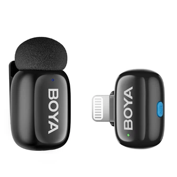 Петличный микрофон BOYA mini Lightning (1 шт.) для iPhone, профессиональный беспроводной (50063)