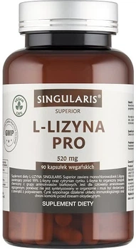 Suplement diety Singularis Superior L-Lizyna Pro 520 mg 90 kapsułek (5907057510108)