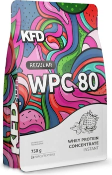 Протеїновий коктейль KFD Regular WPC 80 зі смаком ванілі та полуниці 750 г (5901947663622)