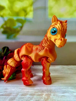 Огненный конь подвижная 3D игрушка лошадь