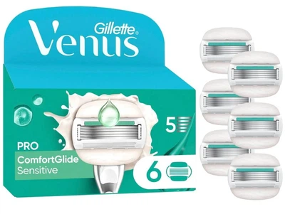Змінний картридж для гоління (леза касети) жіночий Venus Pro ComfortGlide & Olay Sensitive 6 шт