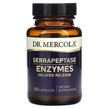 Природные добавки Dr. Mercola Ферменты серрапептазы Serrapeptase Enzymes 60 капсул