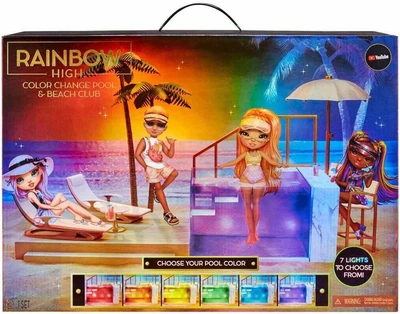 Ігровий набір для ляльок Rainbow High Color Change Pool & Beach Вечірка біля басейну