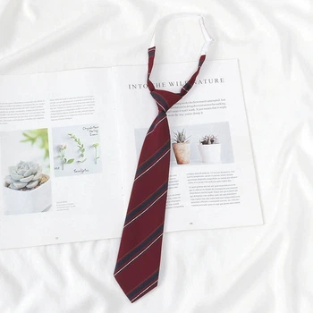 Краватка на резиночці у смужку Honey Fashion Accessories бордова (30к035/6)
