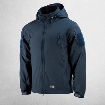 Куртка софтшел з підстібкою M-Tac Soft Shell Dark Navy Blue 3XL