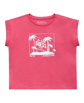 Детская футболка Guess с принтом 1159848325 (Розовый 8) на рост 124-135 см