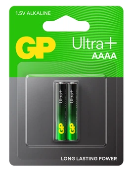 Батарейка щелочная GP Ultra+ Alkaline 25AUP-2GSBFB2, AAAA, 1.5V, блистер 2шт