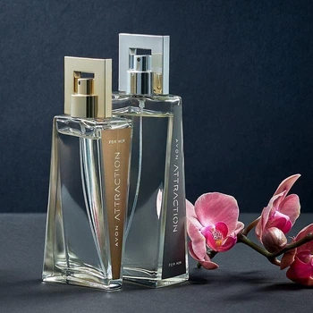 Набір парфумів Avon Attraction (чоловіча туалетна вода 75 мл жіноча парфумна вода 50 мл)