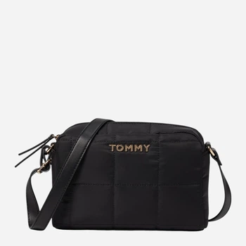 Сумка крос-боді через плече жіноча тканинна маленька Tommy Hilfiger 999194103 Чорна (1159848080)