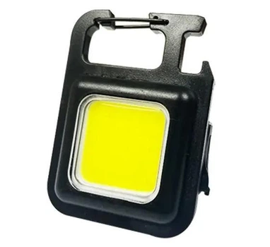 Ліхтарик брелок акумуляторний LED СОВ з карабіном та магнітом 500 mAh