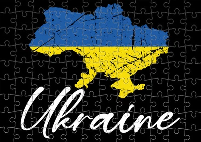 Пазл Із Маленькими Елементами Ukraine Map, Карта України Розмір A4