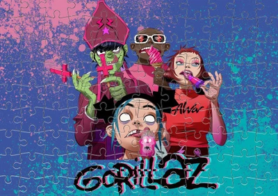 Пазл Із Маленькими Елементами New Gorillaz Розмір A4