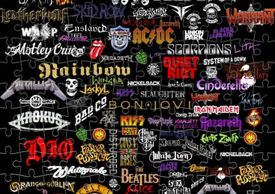 Пазл Із Маленькими Елементами Rock Groups / Рок Группы Розмір A5