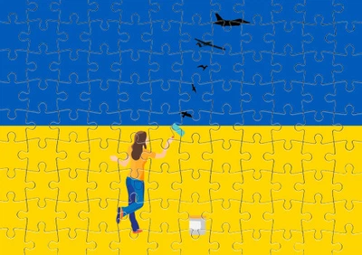 Пазл Із Маленькими Елементами Рисунок Надзвуковий Літак Розмір A5