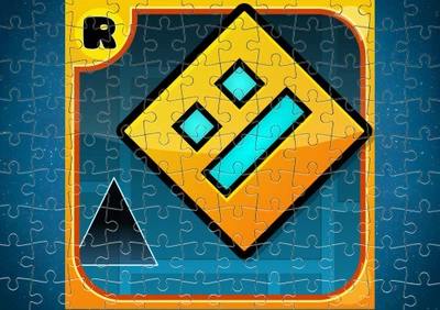 Пазл Із Маленькими Елементами Geometry Dash Logo Розмір A4