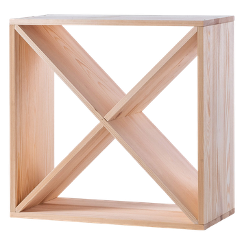 Дерев’яний стелаж для вина Kadax Loreo X світло-коричневий 52 x 52 см (5906638310687)