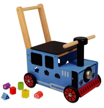 Дерев'яні ходунки I'm Toy з функцією сортування фігур Сині 1750209 (8850714875713)