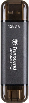 Dysk SSD Transcend ESD310C 128GB USB Type-A/USB Type-C 3D NAND (TS128GESD310C) Zewnętrzny