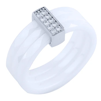 Серебряное кольцо с керамикой, вес изделия 4,99 гр (1886175)
