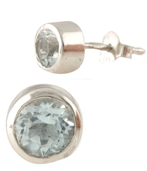 Серебряные серьги с натуральным топазом 1.133ct (1507308)