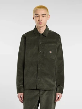 Koszula męska sztruksowa Dickies DK0A8652OGX1 S Ciemnozielona
