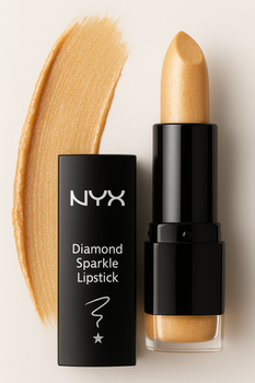 Перламутровая помада для губ Nyx Diamond Sparkle DS20 Sparkling Gold 4,2 г золотистый