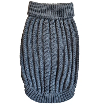 Теплый вязаный зимний свитер для собак Узор Tress Dog Sweater Nobby Серый 44 см
